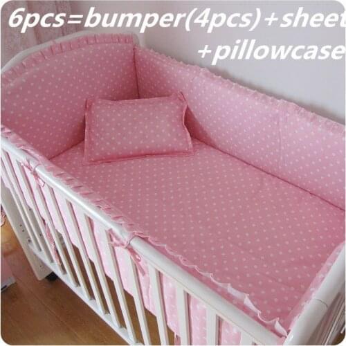 6/7PCS Cotton kit berço Design Printing Newborns Nordic Cute Baby Bedding Set Crib Bumpers And Sheet ,120*60/120*70cm
