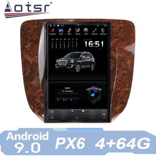 AOTSR Tesla Android 9.0 PX6 Car Radio For GMC Yukon 2007 - 2012 Car GPS Navigation 12.1" DSP CarPlay Voice Control Autostereo