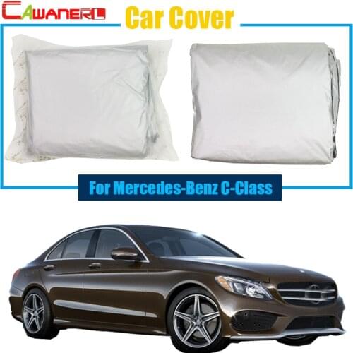 Cawanerl For Mercedes-Benz C-Class Car Cover Anti-UV Rain Snow Sun Resistant Cover Sun Shield Cover