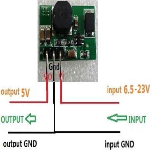 CE018*2 2X Mini Size!! DC-DC 12V to 5V Step Down Buck Converter Power supply Module for Arduiu o Breadboard raspberry pi