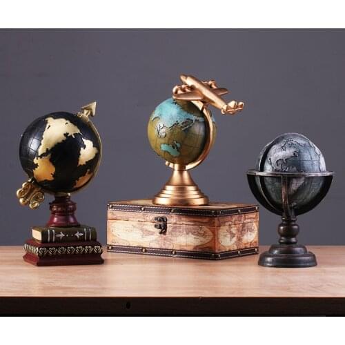 EUROPEAN STYLE CLASSIC LITERARY VINTAGE EARTH PLANET GEOGRAPHY GLOBE DECORATION CRAFTS BOOKSHELF DESK HOME DECOR ACCESSORIES