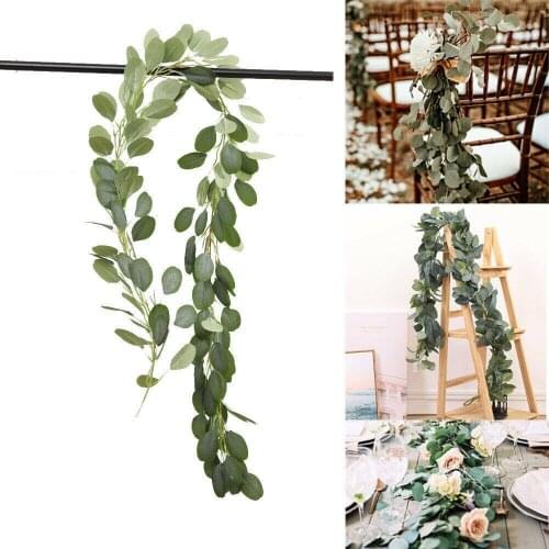 2M Artificial Eucalyptus Garland Hanging Rattan Wedding Greenery Party Artificial Eucalyptus Garland Hanging Rattan Wedding