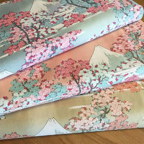 140x100cm japan prints cotton fabric for Patchwork Stretch cotton poplin women kids DIY Sewing skirt Tilda Textile cloth