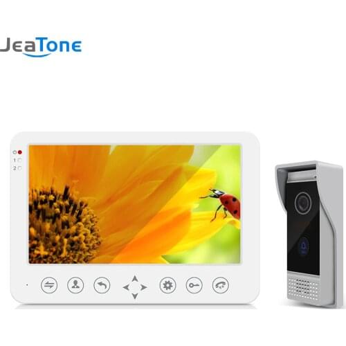 Jeatone 10 Inch Video Doorbell Home Intercom Video Door Phone with 960P Monitor and Home Security Kit Waterproof Call Panel