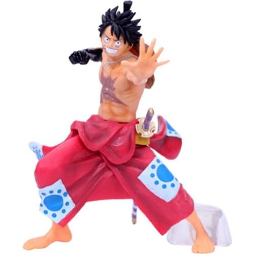 Anime OP Monkey D Luffy Kimono Ver. PVC Action Figure Statue Collectible Model Toys Doll Car Decoration Figurine 20cm