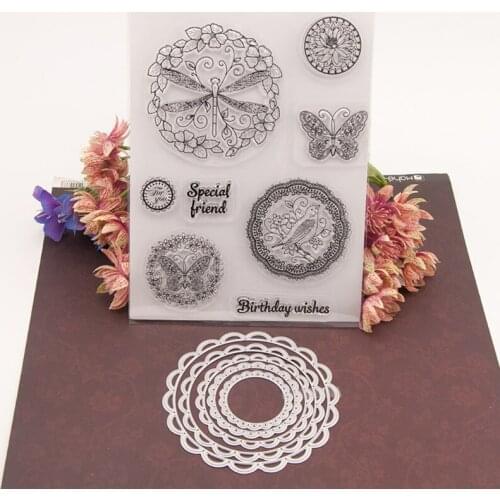 Round Lace Cutting Dies Stencil For DIY Scrapbooking Embossing Album Card Craft