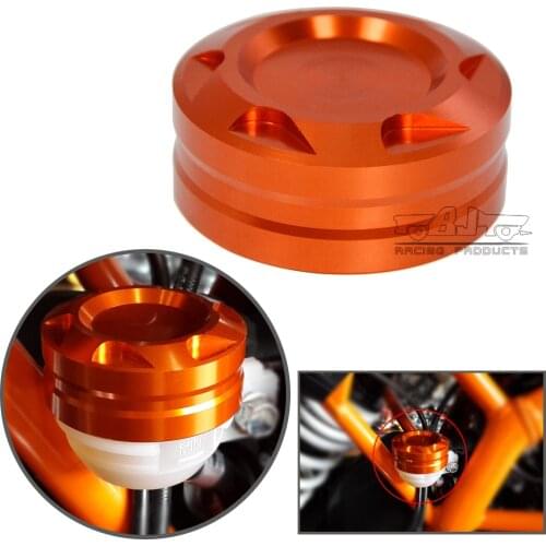 For RC 390 250 125 Motorcycle Engine Rear Brake Pump Fluid Reservoir Cap Cover Orange