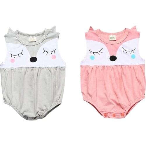 Summer Children Pink Princess Bodysuit Baby Girl Clothes Kids Jumpsuit Infant Sleeveless Cartoon Outfits Newborn Sunsuit 0-18M