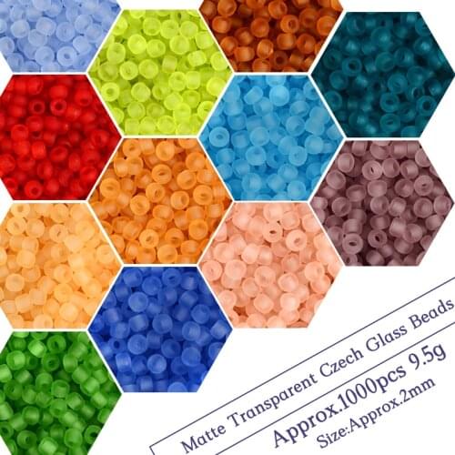2MM Matte Transparent Czech Glass Beads For Jewelry Making Charm SeedBeads Loose DIY Necklace Bracelet Accessories Kralen