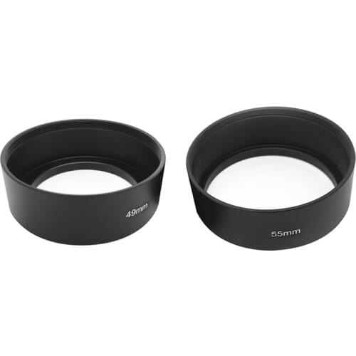 Metal Lens Hood with Filter Thread Mount for Camera Lens Filter Thread Aluminium