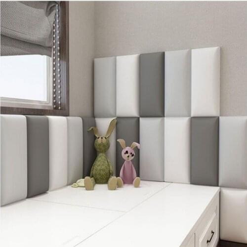 Bed Headboard Soft Pack Wall Sticker Anti-Collision Tatami Kids Room Decor Self-Adhesive 3D Wall Panel Home Decoration Aesthetic