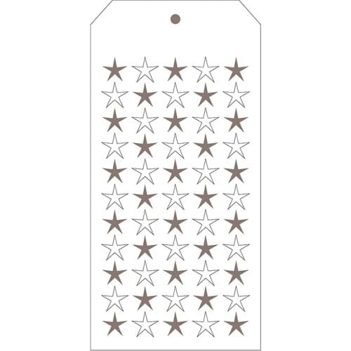 2021 New Label Tag Plastic Stencil For DIY Craft Making Star Pattern Card Paper Scrapbooking No Metal Cutting Dies and Stamp Set