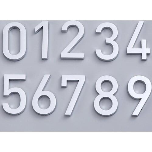 3D 5.5cm Door Number Sign Number Digit Apartment Hotel Office Door Address Street Self Adhesive Number Stickers Plate Sign