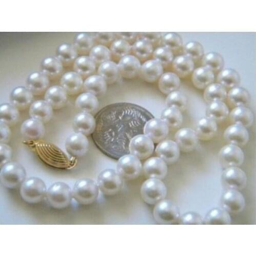 Real 9-10mm south sea white natural pearl necklace 18 inch
