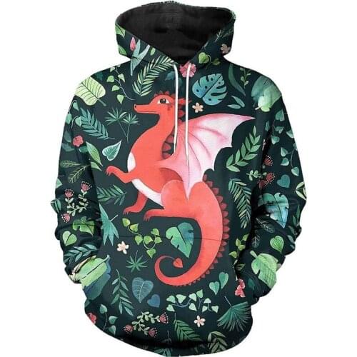 New custom clothing cartoon 3D printing longjiakela chain Sweatshirt Hoodie mens and womens casual Sweatshirt