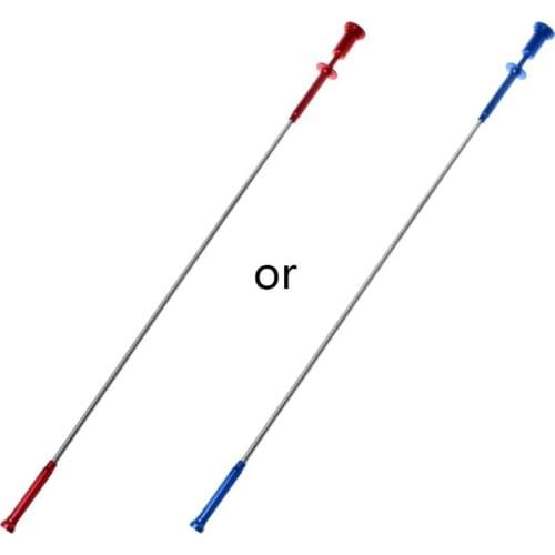 OOTDTY 620mm Red Flexible Pick Up Tool Magnet 4 Claw LED Light Spring Grip Home Toilet Gadget