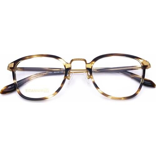 Belight Optical Acetate with Titanium Vintage Retro Ultra light Men Women Glass Prescription Eyes Spectacle Frame Eyewear 17031