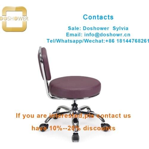 Salon nail spa chair with spa stool for pedicure stool with wheels