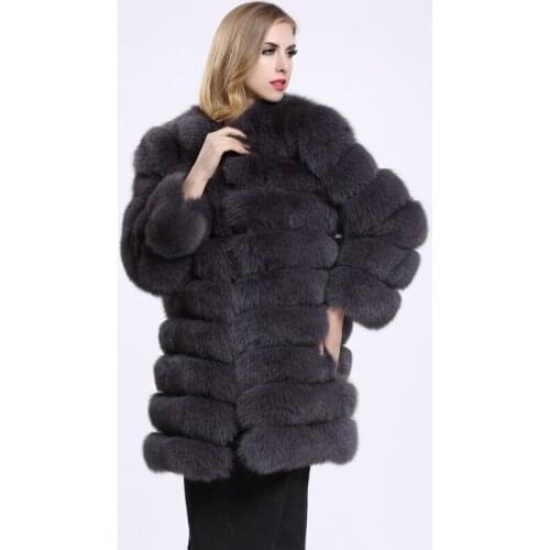 Savabien 7 Steps Luxury Women Faux Fox Fur Coat Plus Size Furry Soft Fake Fur Jacket Elegant Warm Fur Coats Office Streetwear