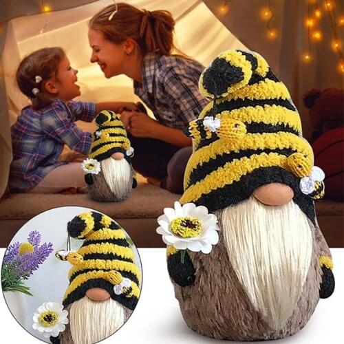 Bee Knit Plush Doll Faceless Doll Decoration Cute Sun Dwarf Home Decoration Men and Women Elf Decoration Decoration Home Decore