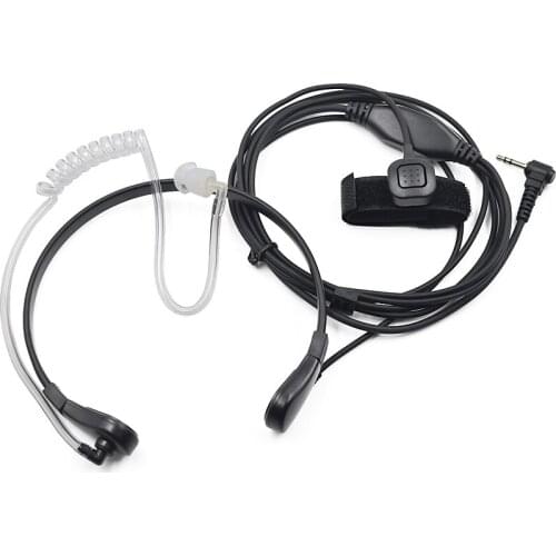 XQF 1 Pin Throat Mic Air Tube Earpiece Headset PTT for Motorola Talkabout Radio MR350R MD200TPR MH230R Walkie Talkie T400 T460