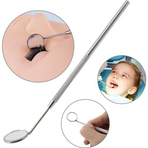 1Pc Portable Mirror for Checking Eyelash Extension Stainless Steel Dental Mirror Removable Makeup Tools