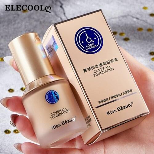 ELECOOL 30ml Liquid Foundation Soft Matte Concealer Primer Base Professional Face Make Up Foundation Contour Palette Cosmetics