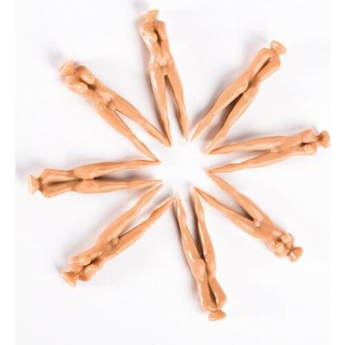 10Pcs Novelty Golf Tee Plastic Sexy Nude Beauty Girl Golf Spikes Holder Practice Training Golf Accessorie For Outdoor Sport Game