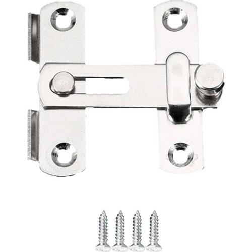 2Pcs Stainless Steel Pet Cage Gate Flip Latches Safety Anti-theft Door Lock Full Metal Construction Pet products