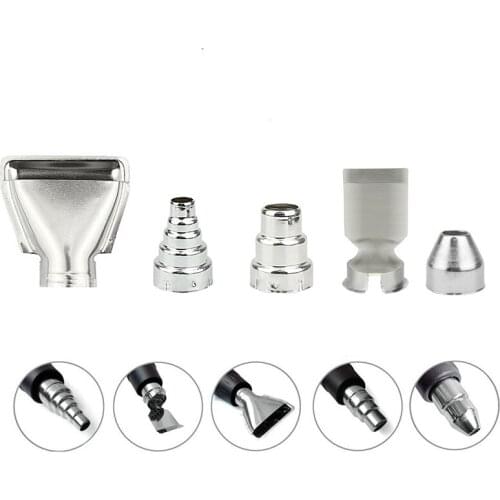 5pcs/set Stainless Steel Nozzles Universal Soldering Station Nozzle Suitable for Hot Air Heat Tool Accessories