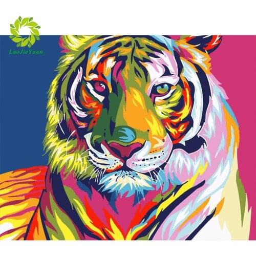Full Square Diamond embroidery tiger DIY 3D Diamond painting Cross stitch Full Round Diamond mosaic color animals