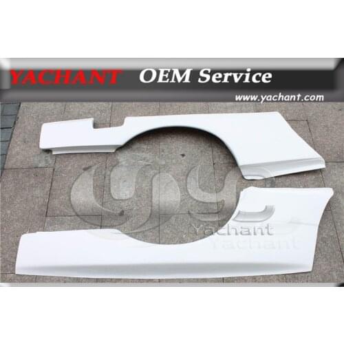 Car-Styling Fiber Glass FRP Rear Fender Fit For Skyline R34 GTT 2D Coupe GTR Conversion GTR Style Rear Fender Flares wo Fuel Cap
