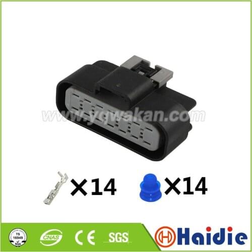Free shipping 2sets delphi auto 14pin housing plug waterproof wire harness connector 15326917