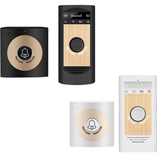 Wireless Voice Intercom Doorbell 2-Way Talk Monitor With Outdoor Unit Button Indoor Unit Receiver Smart Home