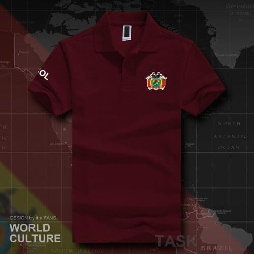 Bolivia Bolivian BOL BO Buliwya Wuliwya polo shirts men short sleeve white brands printed for country 2018 cotton nation team 20