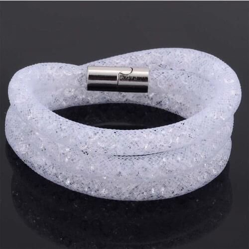 Miasol Wrap Full Resin Crystal Bracelet Magnetic Wrap Crystal Bracelet Charm Bracelet With Full Crystal For Women Jewelry Gift