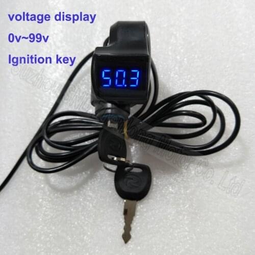 Voltage digital data display for electric bicycle scooter with Ignition ON/OFF key/wide voltage 36V48V72v LED panel G-P229