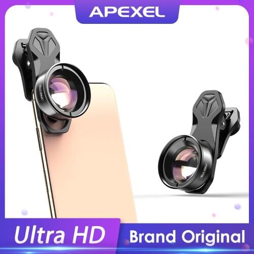 For drop shipping APEXEL 100mm macro lens 4K HD super macro lenses+CPL+star filter for iPhonex xs max Samsung s9 all smartphone