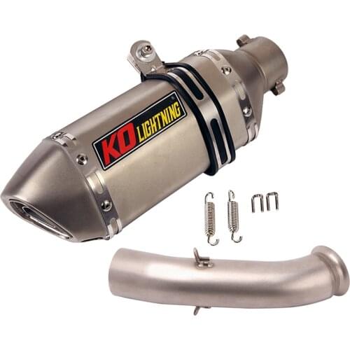 Motorcycle Slip on 51mm Exhaust Muffler Tip Silencer Mid Middle Connect Link Pipe for KTM DUKE 125 250 390 RC390 2017-2020