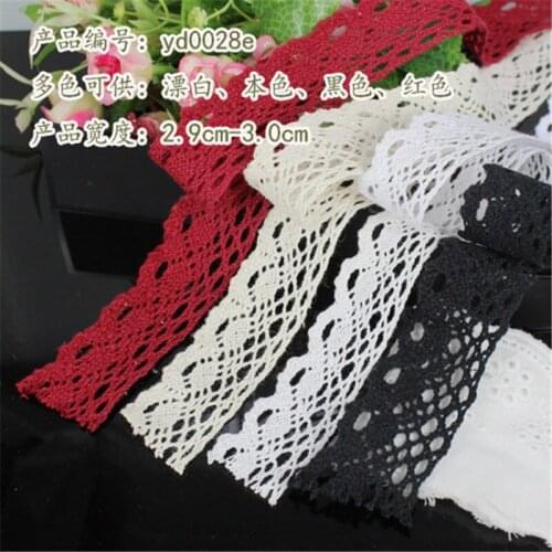 6Colors 20Yards Cotton Lace Trim 2.3mm for Sewing DIY Patchwork Craft LC0011