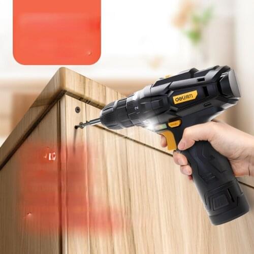 TT Deli Tool Cordless Drill Household Electric Hand Drill Electric Screwdriver Continuously Variable Transmission Electric