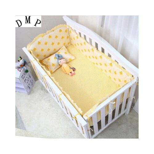 6PCS Cartoon Ropa de Cama Baby Bedding room decoration Baby Cots Baby Set Baby Bedding Set (bumpers+sheet+pillow cover)