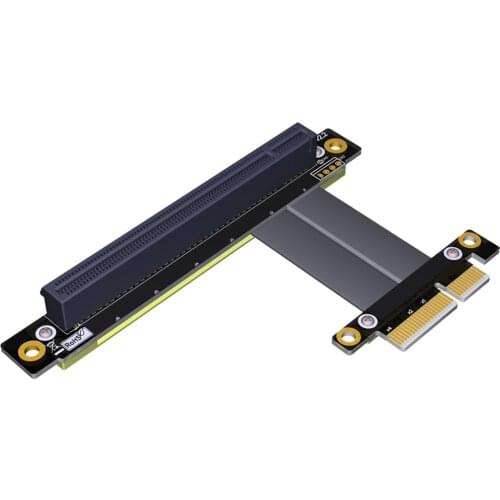 HOT New PCIE Riser PCI Express PCIE 4X to 16X Riser Card Ribbon Extender Adapter PCI-Express Extension Cable Flexible Cable 17cm