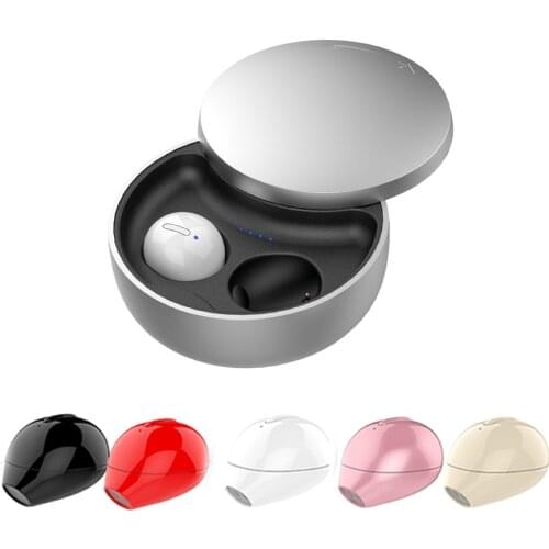Mini TWS X21S Round metal Wireless Dual Earphone Hidden Small Bluetooth Invisible TWS Earbuds With Charging Case