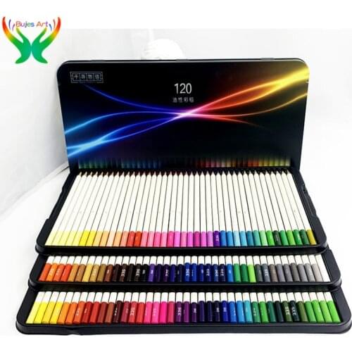 QIANXUNWUYU 120 Colors for Beginners Painting Adult Painting Professional White Rod Oily Colored Pencils artist art set office