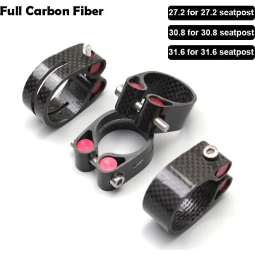 Full Carbon MTB Bike Seatpost Clamp 3K Carbon Fiber Mountain Road Bicycle Seat Clamp For 27.2/30.8/31.6mm Light Bicycle Parts