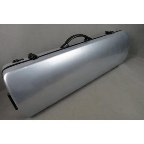 Strong Nice shiny silver glass fiber reinforced plastics violin case