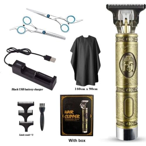 Barber Professional Hair Clipper Beard Stubble Trimmer For Men Powerful Electric Cordless Haircut Machine Razor Cutting Shaver