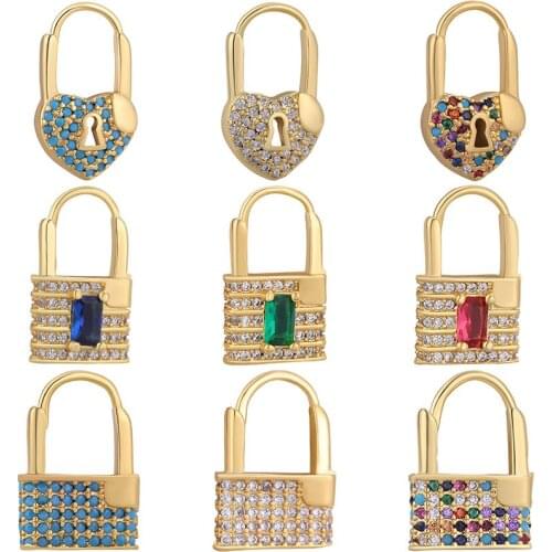 Juya DIY Luxury Cubic Zirconia Lover Heart Locket Charms For Handmade Women Needlework Fashion Designer Pendant Jewelry Making