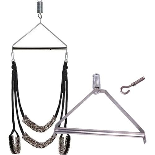 Strong Stainless Steel Tripod Sex Swing Hanger with Springs Hooks Couple Game Increase the quality of your sex life sex toys